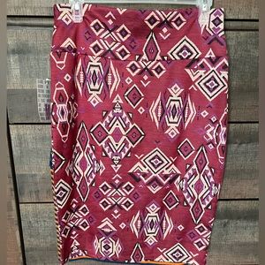 Lularoe Aztec southwestern western Cassie skirt medium NWT pink pencil skirt